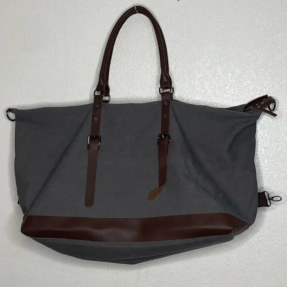 Greg Norman The Refined Traveler Dark Gray Duffel Bag NWT - Picture 4 of 6